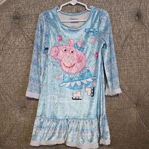 4t Peppa Pig Ice Skating Blue Nightgown